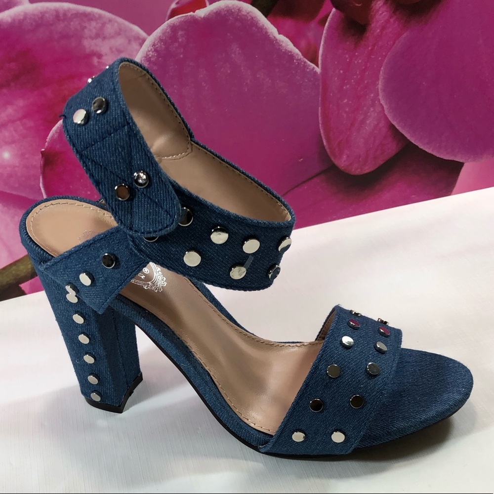 NWOB Women’s Sexy Denim High Heel Studded Sandal